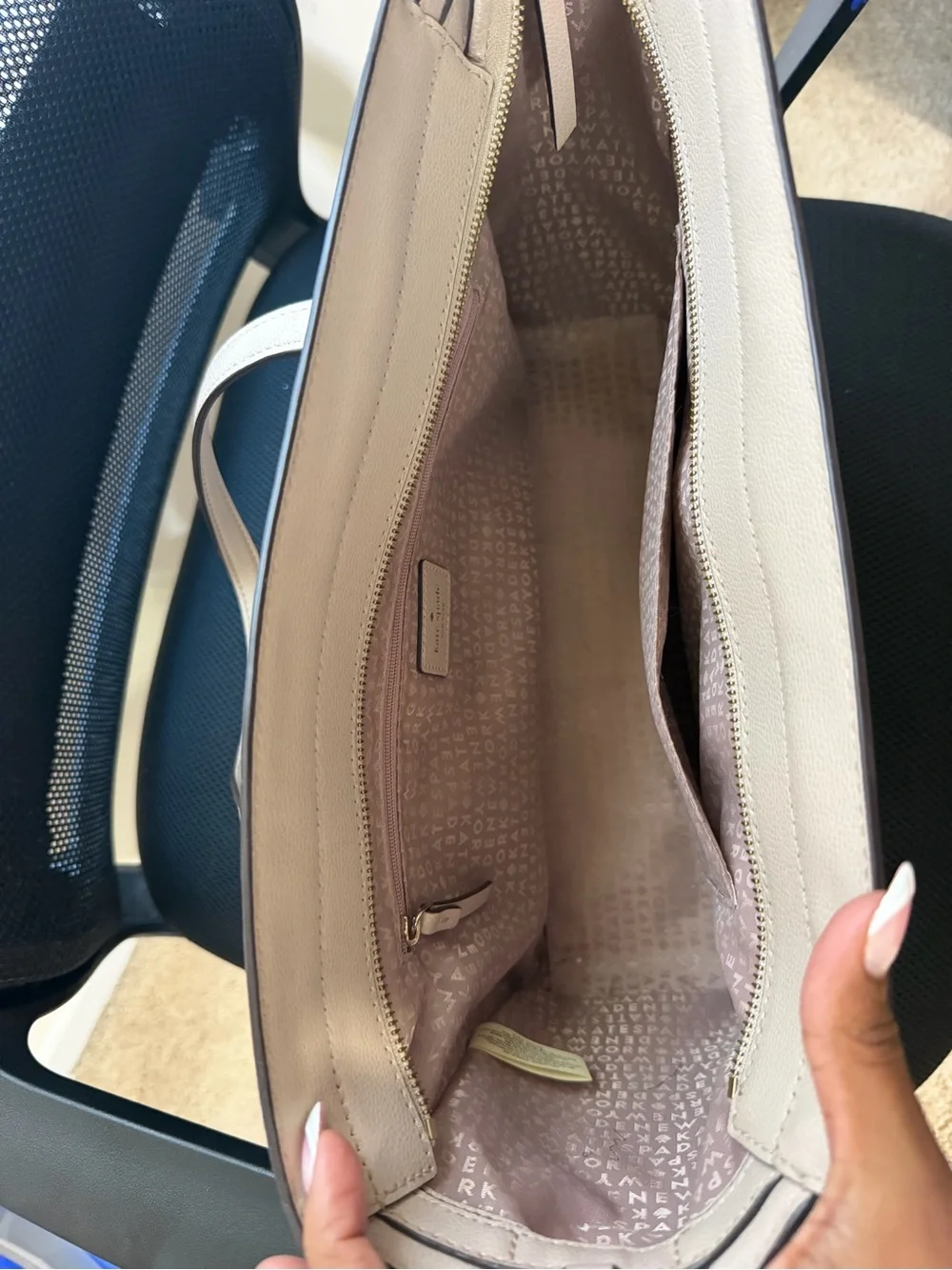 kate spade Taupe Leather Top-Handle Satchel